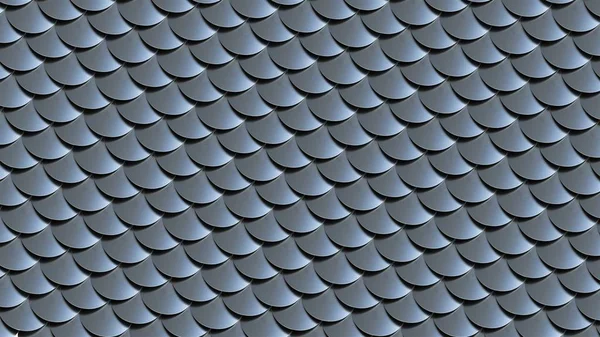 Metallic scales armour pattern backround. 3D-rendering.