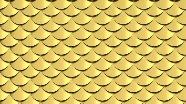 Golden scales texture. Fish skin abstract texture background. 3D-rendering.