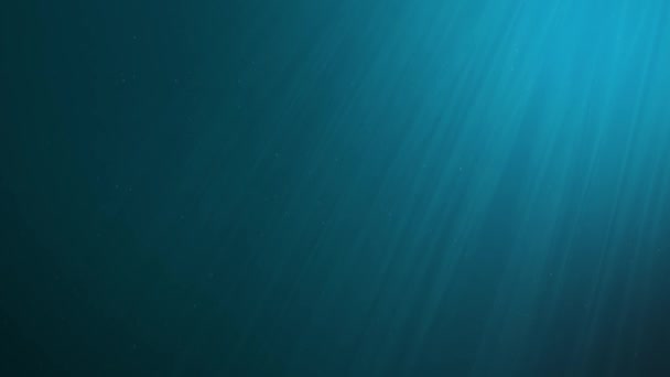 无缝隙的水下背景 从头顶发出的光芒穿过深蓝色的海水 — 图库视频影像