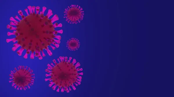 Coronavirus Illustratie Met Plaats Voor Tekst Virus Foto Voor Presentatie — Stockfoto