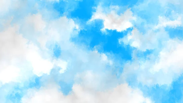 Πετώντας Μέσα Από Σύννεφα Μπλε Ουρανός Και Άσπρα Σύννεφα — Φωτογραφία Αρχείου