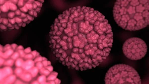 Cellule Papillomavirus Umano Hpv Illustrazione Del Concetto Rendering Foto Stock