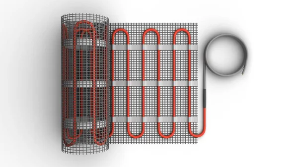 Floor Heating System Cable Rendering — Stock Photo, Image