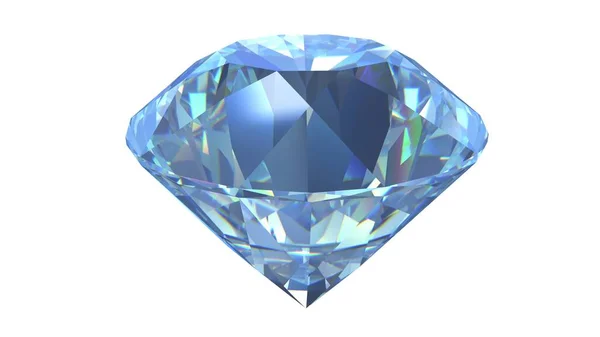 Diamante Aislado Sobre Fondo Blanco Representación — Foto de Stock