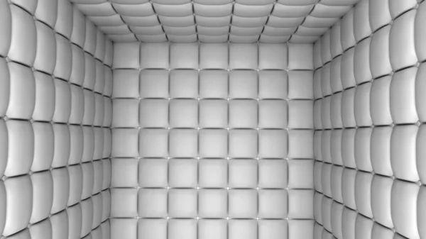 White Mental Hospital Padded Room Rendering — Stock Photo, Image