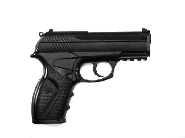 Black firearm on white — Stock Photo, Image