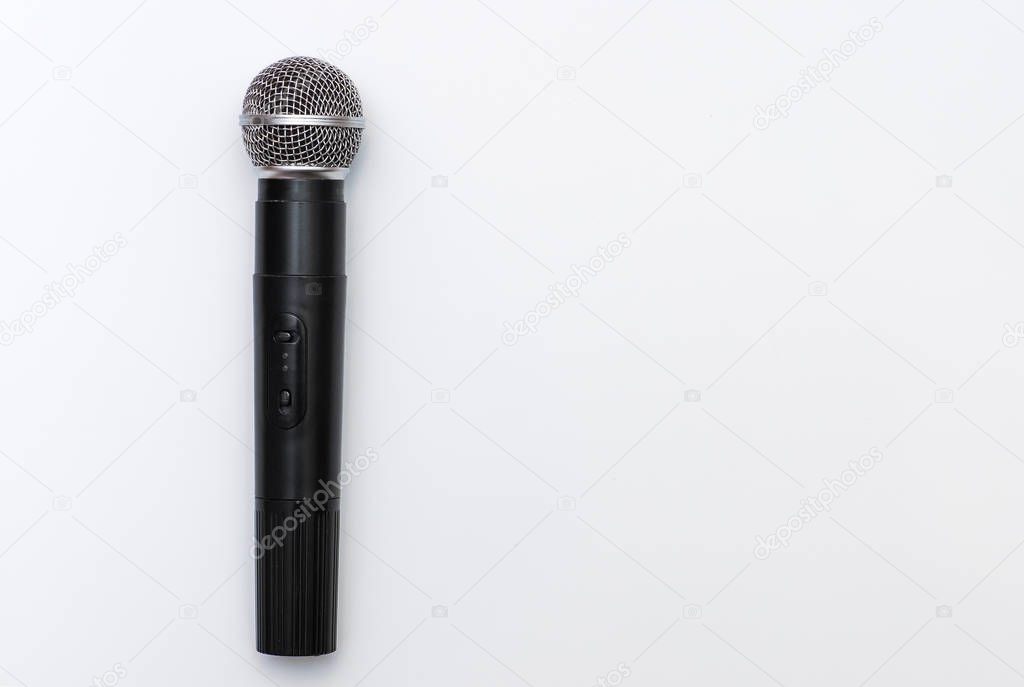 Black karaoke microphone