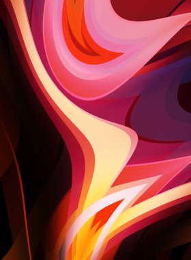 sıvı soyut arkaplan ve renkli gradyan. Modern hareketin 2d illüstrasyonu.