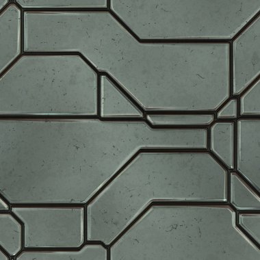 Kusursuz Bilim Kurgu Panelleri. Geleceğin dokusu. Uzay gemisi kaplaması geometrik desen. 3 boyutlu illüstrasyon. Teknoloji konsepti.