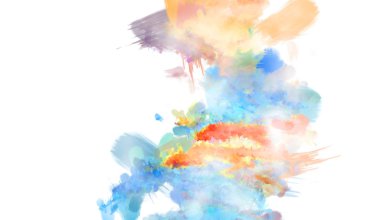 Taranmış Boyalı Soyut Arkaplan. Fırça darbesi ile boyanmış. Sanatsal canlılık ve renkli duvar kağıdı