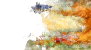 Taranmış Boyalı Soyut Arkaplan. Fırça darbesi ile boyanmış. Sanatsal canlılık ve renkli duvar kağıdı