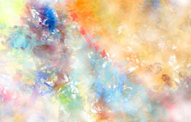 Taranmış Boyalı Soyut Arkaplan. Fırça darbesi ile boyanmış. Sanatsal canlılık ve renkli duvar kağıdı