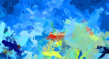 Taranmış Boyalı Soyut Arkaplan. Fırça darbesi ile boyanmış. Sanatsal canlılık ve renkli duvar kağıdı