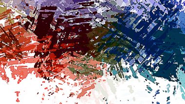 Taranmış Boyalı Soyut Arkaplan. Fırça darbesi ile boyanmış. Sanatsal canlılık ve renkli duvar kağıdı