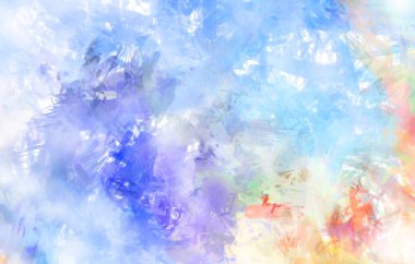 Taranmış Boyalı Soyut Arkaplan. Fırça darbesi ile boyanmış. Sanatsal canlılık ve renkli duvar kağıdı