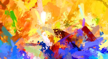 Taranmış Boyalı Soyut Arkaplan. Fırça darbesi ile boyanmış. Sanatsal canlılık ve renkli duvar kağıdı