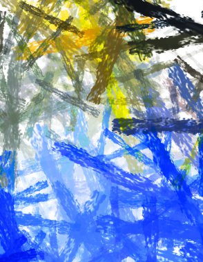 Taranmış Boyalı Soyut Arkaplan. Fırça darbesi ile boyanmış. Sanatsal canlılık ve renkli duvar kağıdı