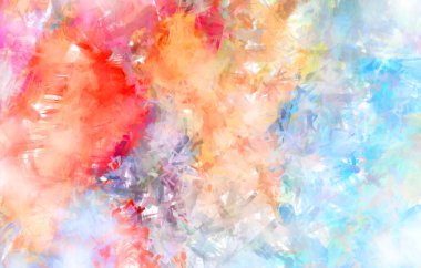 Taranmış Boyalı Soyut Arkaplan. Fırça darbesi ile boyanmış. Sanatsal canlılık ve renkli duvar kağıdı