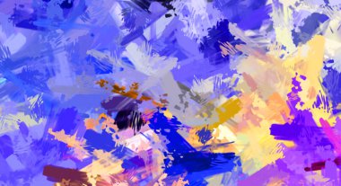 Taranmış Boyalı Soyut Arkaplan. Fırça darbesi ile boyanmış. Sanatsal canlılık ve renkli duvar kağıdı