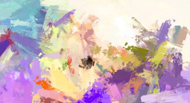 Taranmış Boyalı Soyut Arkaplan. Fırça darbesi ile boyanmış. Sanatsal canlılık ve renkli duvar kağıdı