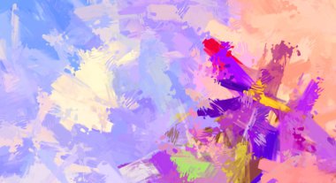 Taranmış Boyalı Soyut Arkaplan. Fırça darbesi ile boyanmış. Sanatsal canlılık ve renkli duvar kağıdı