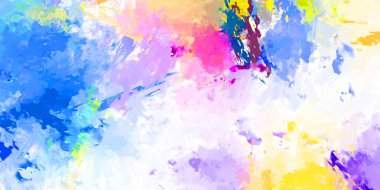 Taranmış Boyalı Soyut Arkaplan. Fırça darbesi ile boyanmış. Sanatsal canlılık ve renkli duvar kağıdı