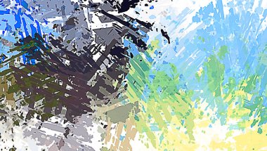 Taranmış Boyalı Soyut Arkaplan. Fırça darbesi ile boyanmış. Sanatsal canlılık ve renkli duvar kağıdı