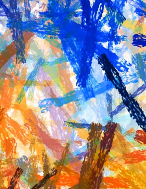 Taranmış Boyalı Soyut Arkaplan. Fırça darbesi ile boyanmış. Sanatsal canlılık ve renkli duvar kağıdı