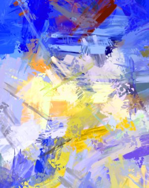 Taranmış Boyalı Soyut Arkaplan. Fırça darbesi ile boyanmış. Sanatsal canlılık ve renkli duvar kağıdı