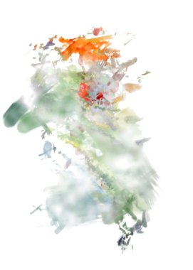 Taranmış Boyalı Soyut Arkaplan. Fırça darbesi ile boyanmış. Sanatsal canlılık ve renkli duvar kağıdı