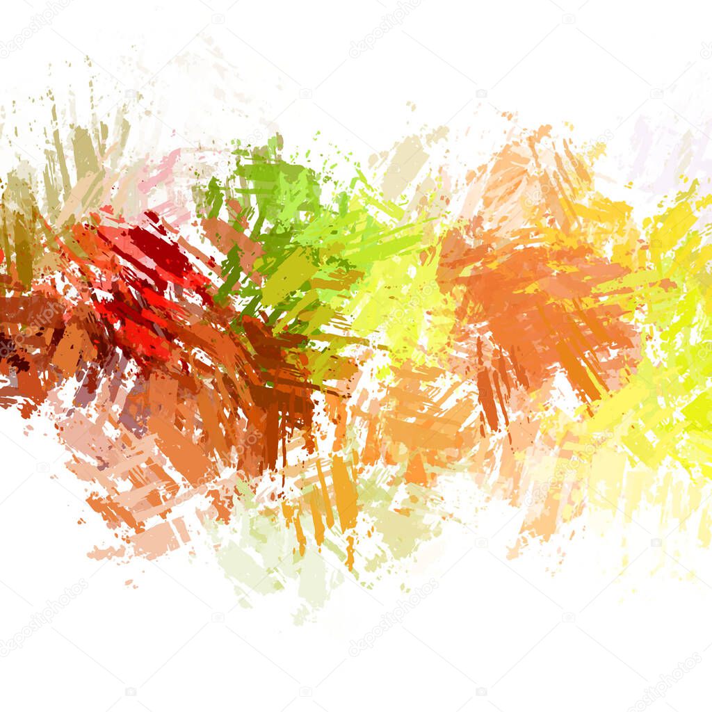 Brushed Painted Abstract Background. Brush stroked painting. Artistic vibrant and colorful wallpaper