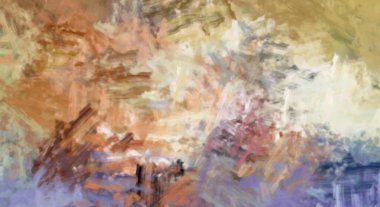 Taranmış Boyalı Soyut Arkaplan. Fırça darbesi ile boyanmış. Sanatsal canlılık ve renkli duvar kağıdı