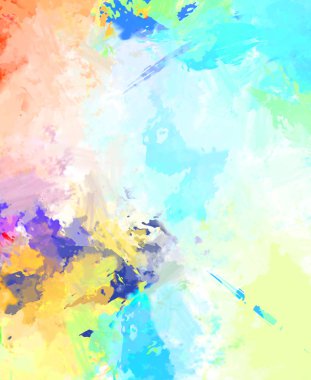 Taranmış Boyalı Soyut Arkaplan. Fırça darbesi ile boyanmış. Sanatsal canlılık ve renkli duvar kağıdı