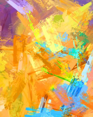 Taranmış Boyalı Soyut Arkaplan. Fırça darbesi ile boyanmış. Sanatsal canlılık ve renkli duvar kağıdı