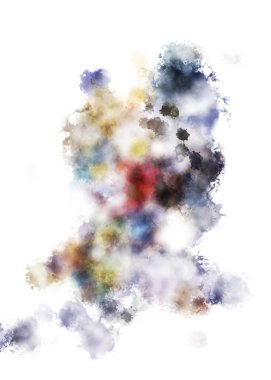 Taranmış Boyalı Soyut Arkaplan. Fırça darbesi ile boyanmış. Sanatsal canlılık ve renkli duvar kağıdı