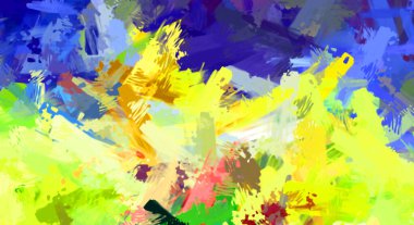 Taranmış Boyalı Soyut Arkaplan. Fırça darbesi ile boyanmış. Sanatsal canlılık ve renkli duvar kağıdı