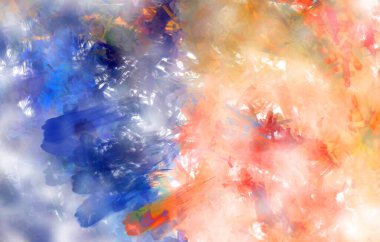 Taranmış Boyalı Soyut Arkaplan. Fırça darbesi ile boyanmış. Sanatsal canlılık ve renkli duvar kağıdı