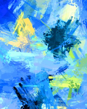 Taranmış Boyalı Soyut Arkaplan. Fırça darbesi ile boyanmış. Sanatsal canlılık ve renkli duvar kağıdı