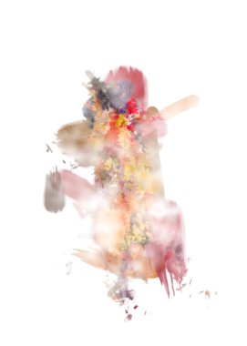 Taranmış Boyalı Soyut Arkaplan. Fırça darbesi ile boyanmış. Sanatsal canlılık ve renkli duvar kağıdı