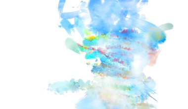 Taranmış Boyalı Soyut Arkaplan. Fırça darbesi ile boyanmış. Sanatsal canlılık ve renkli duvar kağıdı