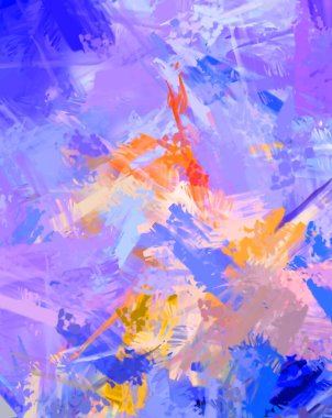 Taranmış Boyalı Soyut Arkaplan. Fırça darbesi ile boyanmış. Sanatsal canlılık ve renkli duvar kağıdı