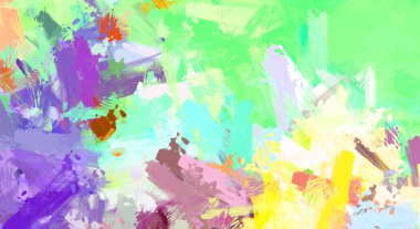 Taranmış Boyalı Soyut Arkaplan. Fırça darbesi ile boyanmış. Sanatsal canlılık ve renkli duvar kağıdı