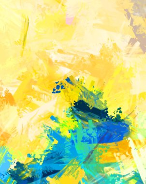 Taranmış Boyalı Soyut Arkaplan. Fırça darbesi ile boyanmış. Sanatsal canlılık ve renkli duvar kağıdı