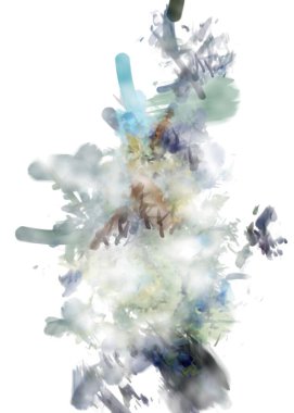 Taranmış Boyalı Soyut Arkaplan. Fırça darbesi ile boyanmış. Sanatsal canlılık ve renkli duvar kağıdı