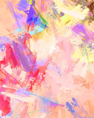 Taranmış Boyalı Soyut Arkaplan. Fırça darbesi ile boyanmış. Sanatsal canlılık ve renkli duvar kağıdı