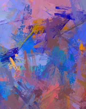 Taranmış Boyalı Soyut Arkaplan. Fırça darbesi ile boyanmış. Sanatsal canlılık ve renkli duvar kağıdı