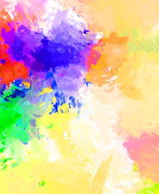 Taranmış Boyalı Soyut Arkaplan. Fırça darbesi ile boyanmış. Sanatsal canlılık ve renkli duvar kağıdı