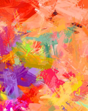 Taranmış Boyalı Soyut Arkaplan. Fırça darbesi ile boyanmış. Sanatsal canlılık ve renkli duvar kağıdı