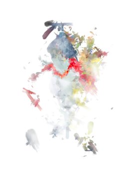 Taranmış Boyalı Soyut Arkaplan. Fırça darbesi ile boyanmış. Sanatsal canlılık ve renkli duvar kağıdı