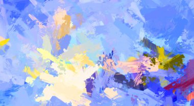 Taranmış Boyalı Soyut Arkaplan. Fırça darbesi ile boyanmış. Sanatsal canlılık ve renkli duvar kağıdı